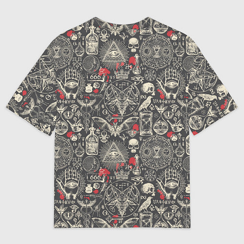 Мужская футболка оверсайз Колдовство и чёрная магия / 3D-принт – фото 2