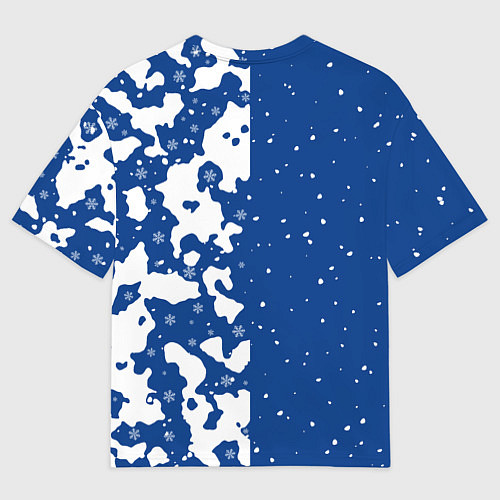 Мужская футболка оверсайз Новогодний дракошка / 3D-принт – фото 2