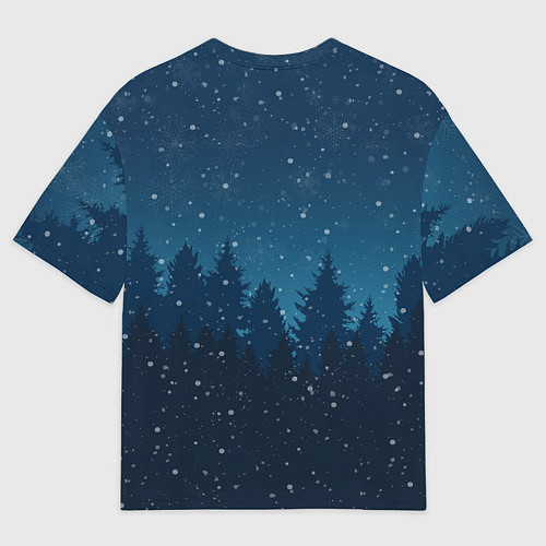 Мужская футболка оверсайз Пивозавр Санта / 3D-принт – фото 2