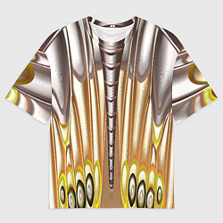 Мужская футболка оверсайз Абстрактный рисунок по мотивам крыла бабочки