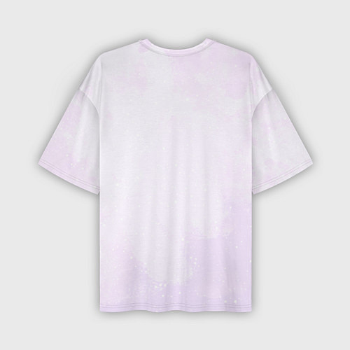 Мужская футболка оверсайз Милый фиолетовый дракон / 3D-принт – фото 2