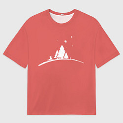 Мужская футболка оверсайз Minimalistic Christmas