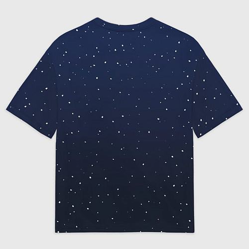 Мужская футболка оверсайз Дракон в костюме Санты / 3D-принт – фото 2