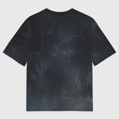 Мужская футболка оверсайз Системный киборг / 3D-принт – фото 2