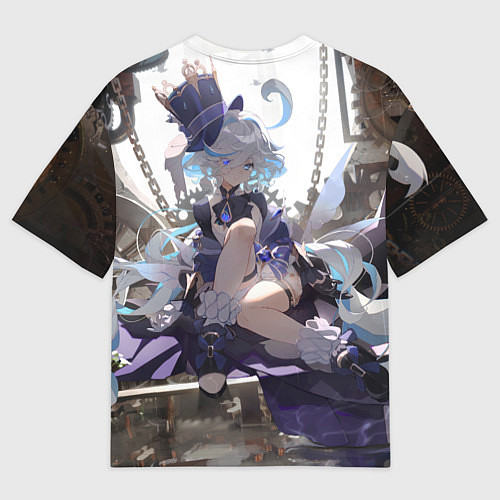 Мужская футболка оверсайз Genshin Impact Фурина / 3D-принт – фото 2