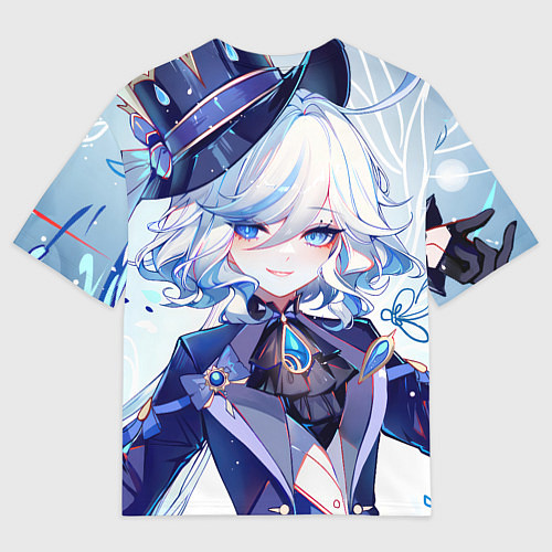 Мужская футболка оверсайз Genshin Impact Фурина / 3D-принт – фото 2