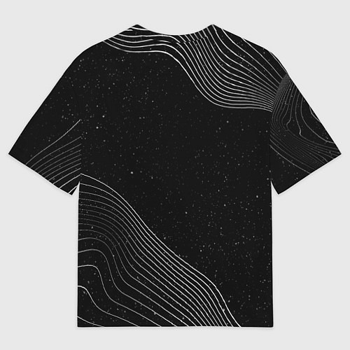 Мужская футболка оверсайз Фрирен в купальнике - иероглифы / 3D-принт – фото 2