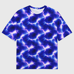 Мужская футболка оверсайз Разряд молний текстура