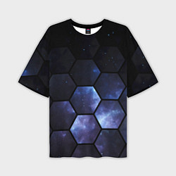 Мужская футболка оверсайз Космические соты - геометрия