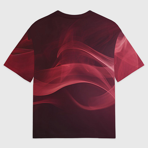Мужская футболка оверсайз Малиновый дым / 3D-принт – фото 2