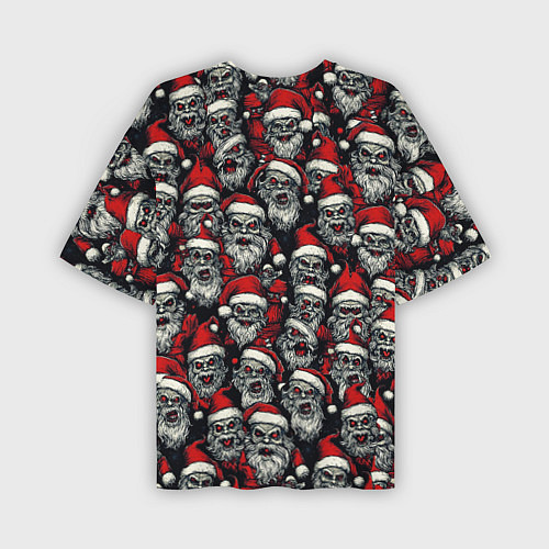 Мужская футболка оверсайз Плохой Санта Клаус / 3D-принт – фото 2