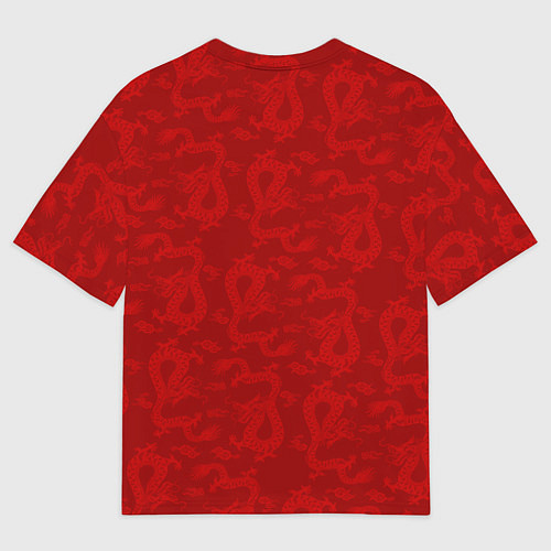 Мужская футболка оверсайз Динозавр в свитере - новогодние драконы / 3D-принт – фото 2