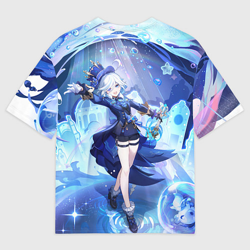 Мужская футболка оверсайз Genshin Impact Furina / 3D-принт – фото 2