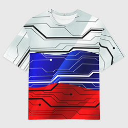 Мужская футболка оверсайз Символика: русский хакер