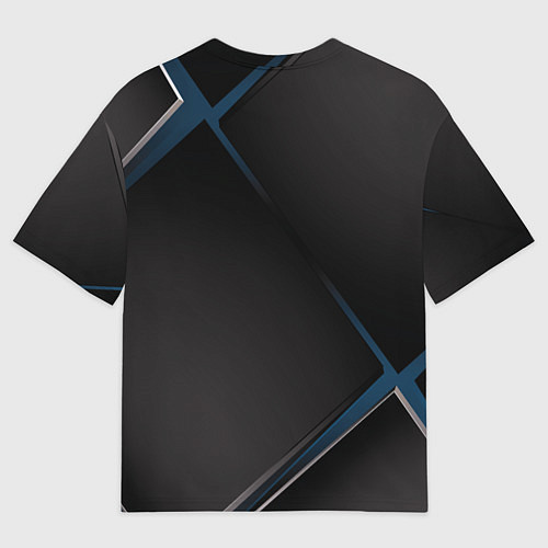 Мужская футболка оверсайз Фурина в ромбе / 3D-принт – фото 2