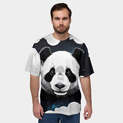 Футболка оверсайз мужская Панда портрет, цвет: 3D-принт — фото 2