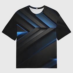 Мужская футболка оверсайз Абстрактная вселенная черного