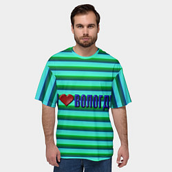 Футболка оверсайз мужская Я люблю Вологду, цвет: 3D-принт — фото 2