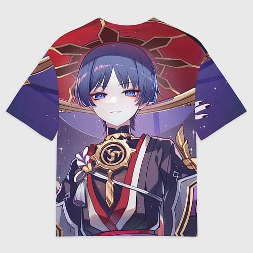 Мужская футболка оверсайз Genshin Impact Scaramouche / 3D-принт – фото 2