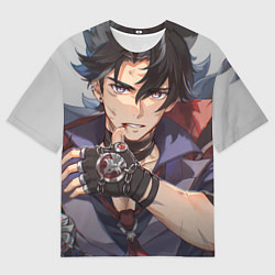 Футболка оверсайз мужская Genshin Impact Ризли, цвет: 3D-принт