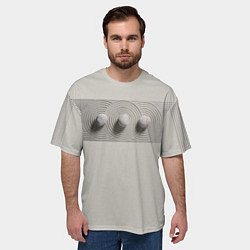 Футболка оверсайз мужская Сад камней: многоточие, цвет: 3D-принт — фото 2