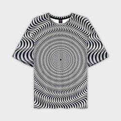 Мужская футболка оверсайз Optical illusion