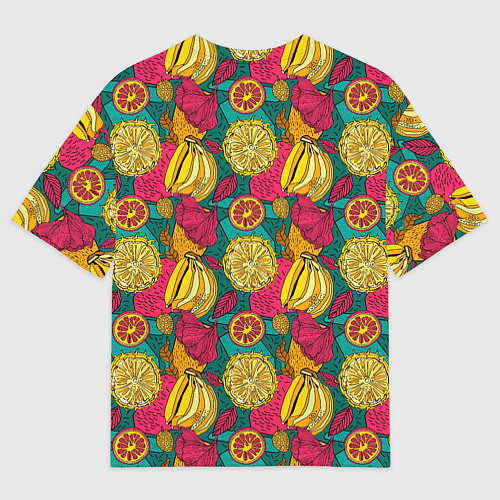 Мужская футболка оверсайз Банановые грозди / 3D-принт – фото 2