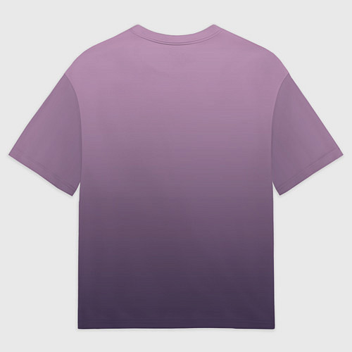 Мужская футболка оверсайз Градиент приглушенный фиолетовый / 3D-принт – фото 2