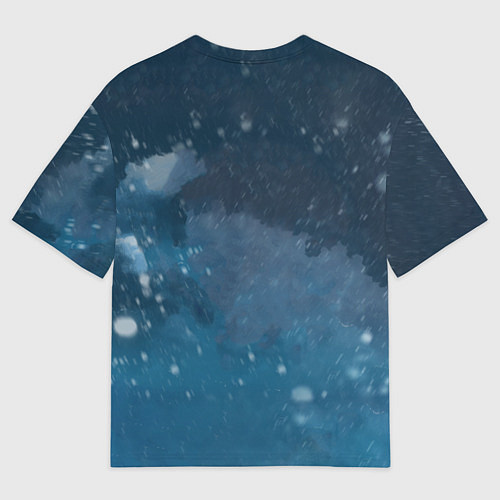 Мужская футболка оверсайз Летящий Санта / 3D-принт – фото 2