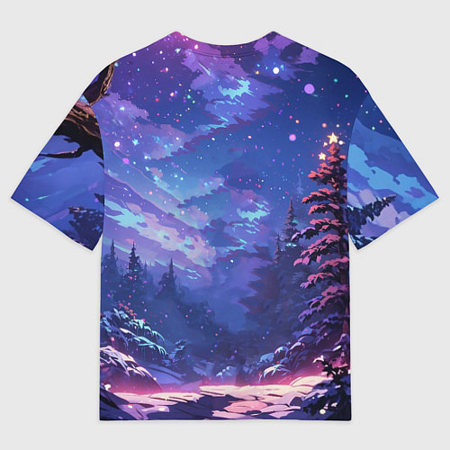 Мужская футболка оверсайз Cartoon Santa / 3D-принт – фото 2