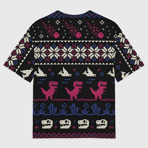 Мужская футболка оверсайз Доисторический свитер / 3D-принт – фото 2