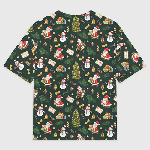 Мужская футболка оверсайз Новогодняя встреча / 3D-принт – фото 2
