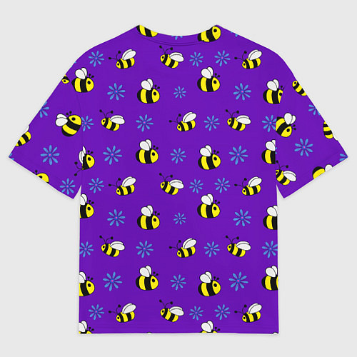 Мужская футболка оверсайз Bees / 3D-принт – фото 2