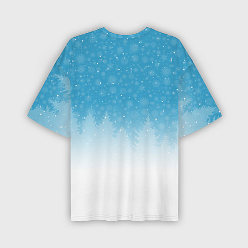 Мужская футболка оверсайз Веселый снеговичок / 3D-принт – фото 2