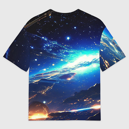 Мужская футболка оверсайз Млечный путь - глубокий космос / 3D-принт – фото 2
