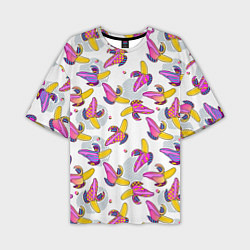 Мужская футболка оверсайз Разноцветный банан