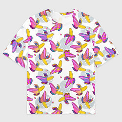 Футболка оверсайз мужская Разноцветный банан, цвет: 3D-принт