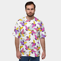 Футболка оверсайз мужская Разноцветный банан, цвет: 3D-принт — фото 2