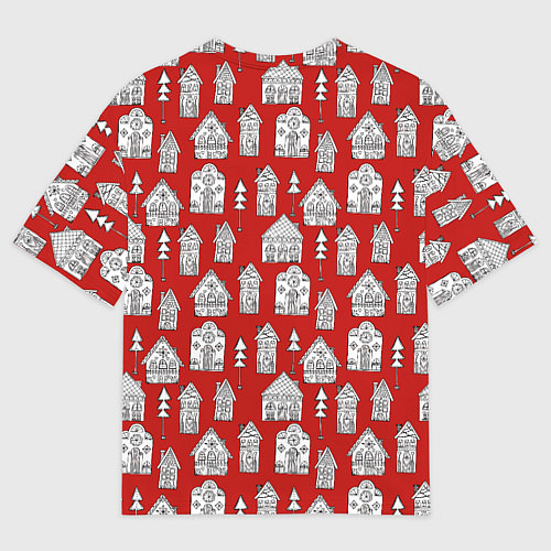 Мужская футболка оверсайз Большой зеленый новогодний дракон / 3D-принт – фото 2