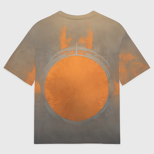 Мужская футболка оверсайз Девушка в футуристичном шлеме / 3D-принт – фото 2