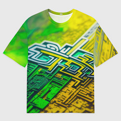 Мужская футболка оверсайз Криптоабстракция