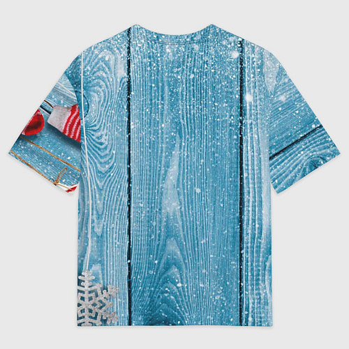 Мужская футболка оверсайз Подарок от снегурочки / 3D-принт – фото 2