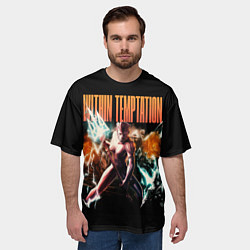 Футболка оверсайз мужская Within Temptation the fire within, цвет: 3D-принт — фото 2