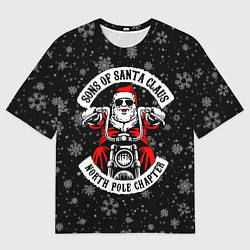 Футболка оверсайз мужская Sons of Santa Claus north pole chapter, цвет: 3D-принт