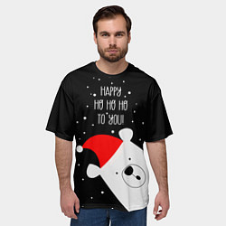 Футболка оверсайз мужская Happy ho ho ho to you, цвет: 3D-принт — фото 2