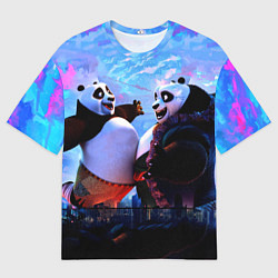 Футболка оверсайз мужская Кунг-фу Панда Friend, цвет: 3D-принт