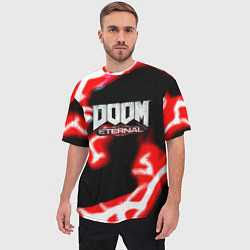 Футболка оверсайз мужская Doom eternal storm, цвет: 3D-принт — фото 2