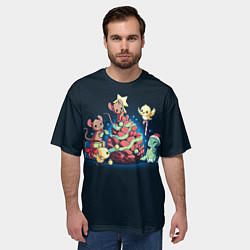 Футболка оверсайз мужская Миниатюрное рождество, цвет: 3D-принт — фото 2