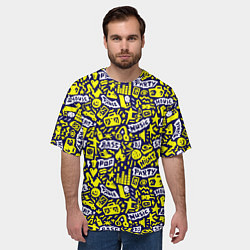 Футболка оверсайз мужская Music party, цвет: 3D-принт — фото 2