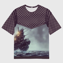 Футболка оверсайз мужская Льдистый стимпанк, цвет: 3D-принт